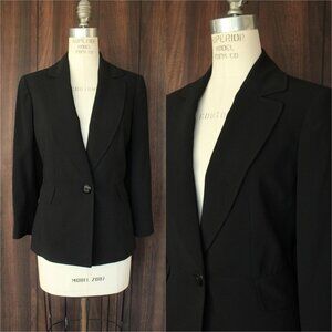Vintage 2000s Jacket, Jones New York Black Blazer, Size 4